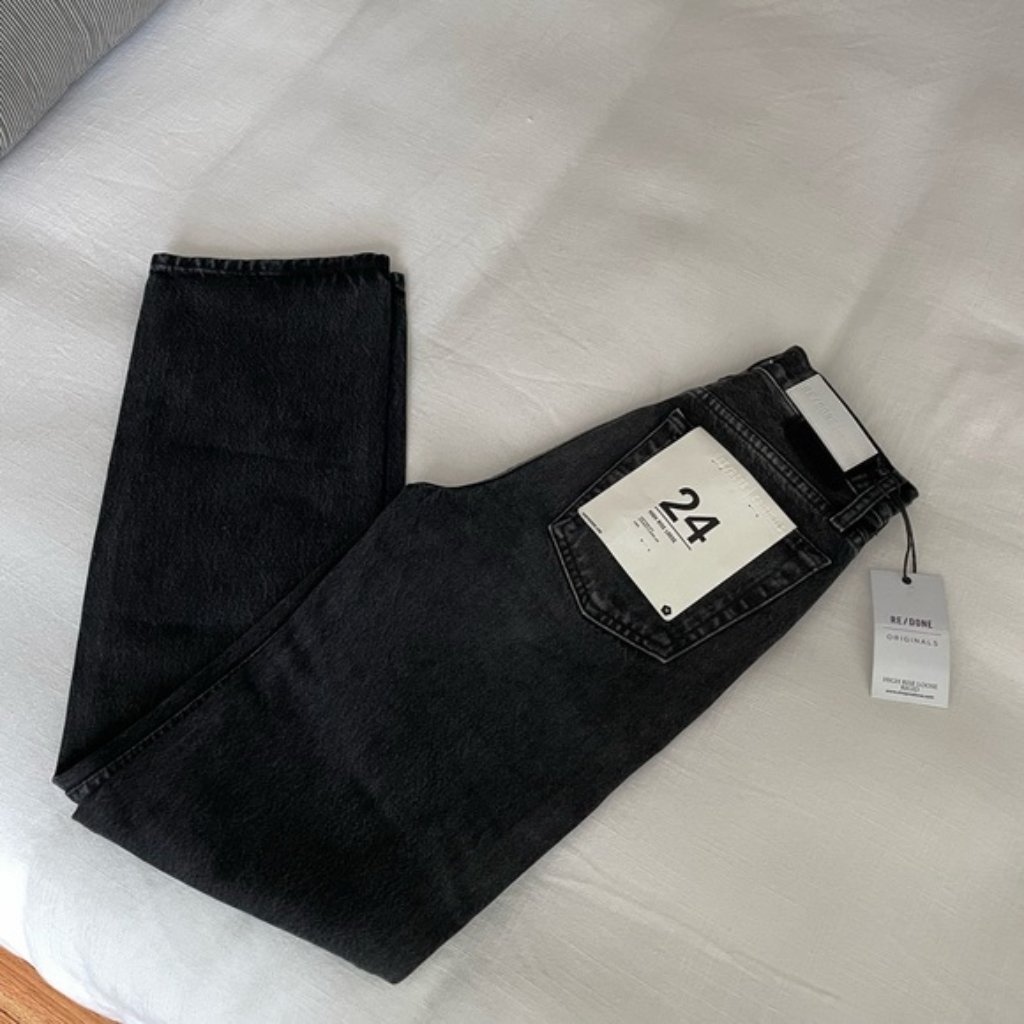 New Re/Done Originals 90s High Rise Loose Jeans In Black